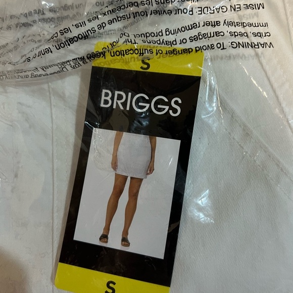 New Briggs Womens Skort white Skort Pockets Stretch Inner-Shorts S - Picture 3 of 3